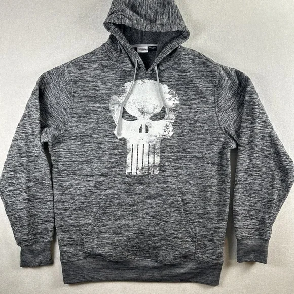 Marvel Punisher Skull Symbol Men Hoodie With Drawstring And Pockets Size XL - Picture 2 of 11
